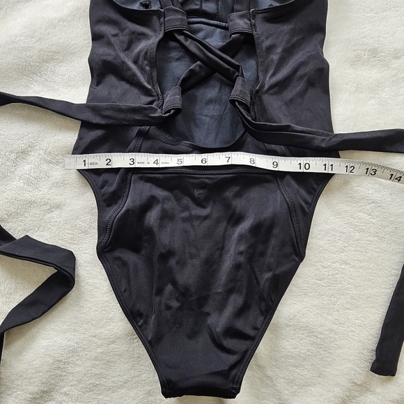 Fabletics Black Lace-Up Racerback One Piece Swimsuit XS - Picture 9 of 12